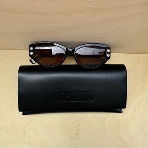 NEW Authentic Moschino Studded Sunglasses Tortoise